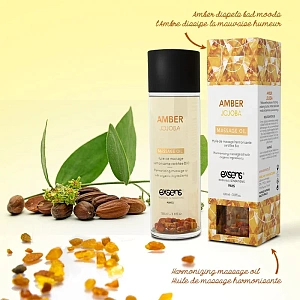 Органическое масло с жожоба для тела AMBER JOJOBA EXSENS с кристаллами янтаря